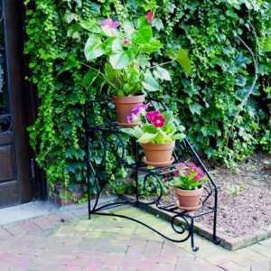  Minuteman Swirly Steps Plant Stand   FC 04R Patio, Lawn & Garden