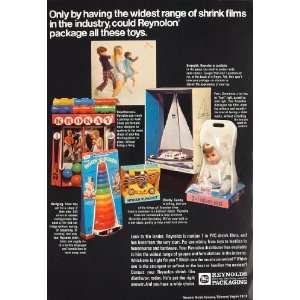  1970 Ad Reynolds Plastic Shrink Wrap Rock a Stack Toys 