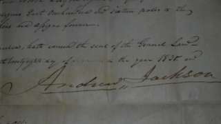Andrew Jackson SIGNED HUGE 1830 Vellum LAND GRANT wSeal  