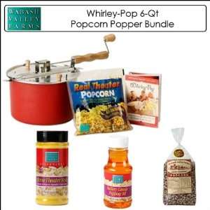   Stovetop Popcorn Popper Red Bundle With Popcorn, Seasoning & Popping