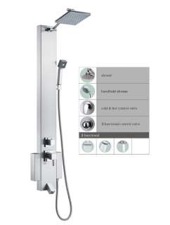 Stainless Steel Rainfall Shower Panels Tower Spa Jets 7  