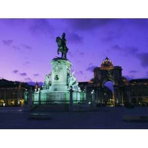  Statue of Jose I and Triumphal Arch, Lisbon, Portugal 