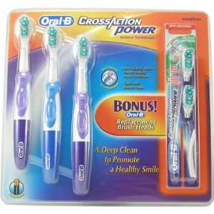  Oral B CrossAction Power Medium Toothbrushes, 3 pk. with 