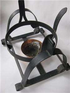 Vintage sturdy Cast Iron Coffee Pot Tilt Pouring Stand with Warrmer 