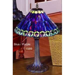  Peacock Accent Table Lamp Blue/Purple 16H x 12W
