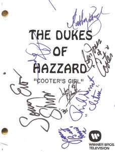 DUKES OF HAZZARD Signed SCRIPT Autograph x7 Cooters  