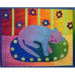  Cat on a Hot Rag Rug   A Fused Art Quilt Pattern By Laura 