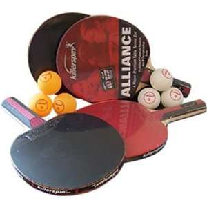  Killerspin Table Tennis Racket Alliance Set   4 Paddles 6 
