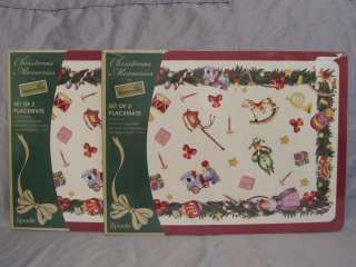 Spode Christmas Memories Placemats Manorcraft Cork Backing New in 