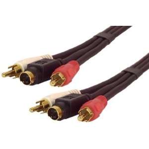   Plus 2 RCA for Stereo Audio, All Male to Male Cable 25 Electronics