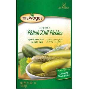 Mrs. Wages Polish Dill Refrigerator Pickle Mix SIX 1.94oz Packets 