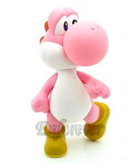 Action Figure Toy Super Mario Bros Pink Yoshi^MS597  