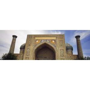  View of a Madrasa, Shir Dar Madrasa, Registan Square, Samarkand 