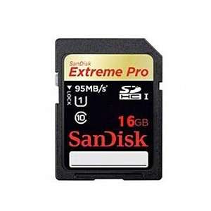 Sandisk 16GB Extreme SD Pro UHS I 95mb/s class 10 SDHC Camera Memory 