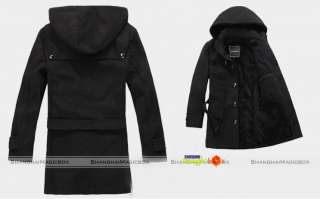 Men Fashion Trendy Slim Wool Thick Jacket Coat Outer Outwear Black 