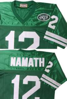   Namath #12 New York Jets Green Sewn Throwback Mens Size Jersey  