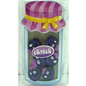  Kawaii Grape Jam Eraser Set
