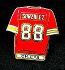 kc chiefs tony gonzalez 88 jersey style player pin returns