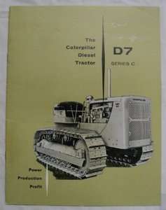Caterpillar c. 1964 1966 D7C Diesel Tractor Brochure  