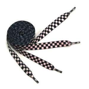   AND Black)Grid pattern shoelaces fashion shoelaces 120~125CM(1997 3