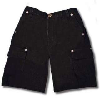  Baby and Toddler Boys Black Riveted Cargo Shorts Clothing