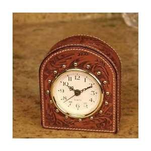 Leather Desk Clock  Grocery & Gourmet Food