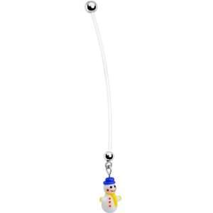  Holiday Snowman Pregnant Belly Ring Jewelry
