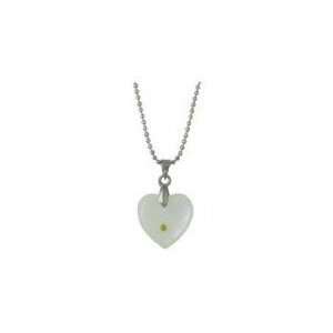  Necklace Mustard Seed Heart Silver 18 Ball Chain 