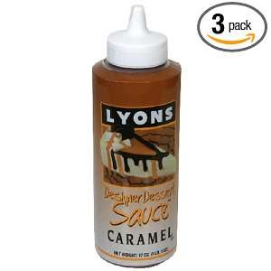 Lyons Designer Dessert Sauce, Caramel Flavored, 17 Ounce Bottle (Pack 