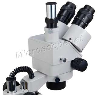 Trinocular 3.5x~90x Stereo Zoom Microscope Dual Dimmer  
