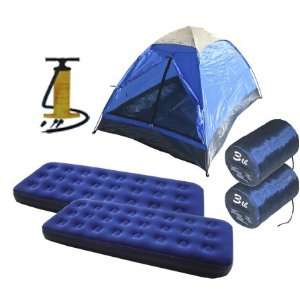 Person Tent, 2 of Air Mats(single),air Pump and 2 of 3lb Sleeping 