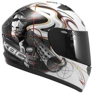  KBC VR 2 Gunslinger Helmet   Large/White/Black Automotive