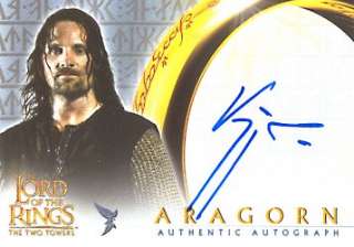 LORD OF THE RINGS TWO TOWERS UPDATE AUTOGRAPH SET (3)  