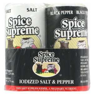  SPICE SUPREME SALT & PEPPER SET DISPOSABLE SHAKERS 