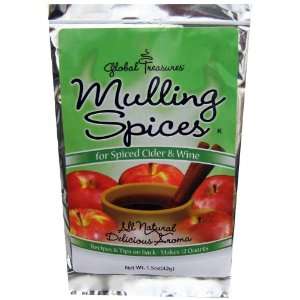 Global Treasures Mulling Spices for Spiced Cider & Wine, 1.5 oz, 24 pk 