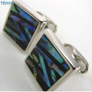 Square Abalone Abalones Shells Mother of Pearl Cufflinks Cuff Links