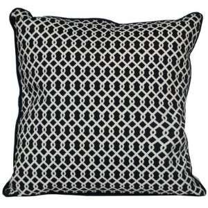   Outdoor Square Decorative Pillow in Black and White