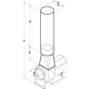 REDISHIP Vertical Exhaust Duct Stackhead Assembly, Kewaunee   Each 