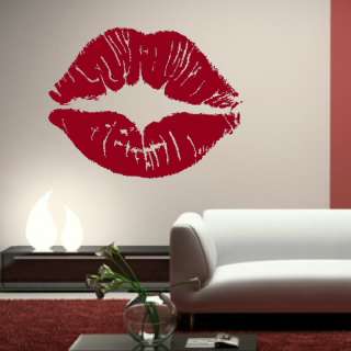 GIANT KISSING PUCKERED LIPS WALL ART STICKERS DECALS GIANT removable 