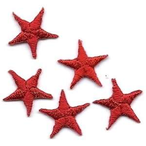  Stars,Astrology   Red 5/8 Star Iron On Applique 