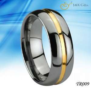 8mm Tungsten Carbide Mens wedding Band Rings size 8 10 11 12 13  