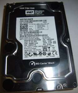 Western Digital 750gb SATA HDD 3.5 WD7501AAES 75W7A0  