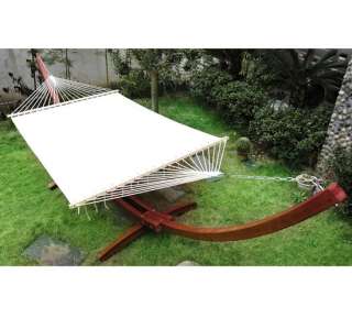   double quilted fabric Curved Arc wood Hammock Stand w/ Hammock  