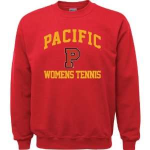  Pacific Boxers Red Womens Tennis Arch Crewneck Sweatshirt 