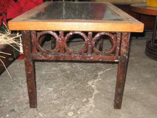 Custom Antique Wrought Iron Coffee Table 41x24x19  