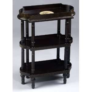  3 Tier Tray Accent Table in Black Finish