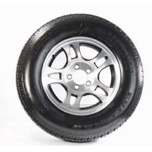 eCustomRim Radial Trailer Tire + Rim ST205/75R14 205/75 14 5 Lug Wheel 