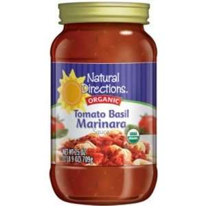 Natural Directions Organic Tomato Basil Marinara Sauce   12 pack