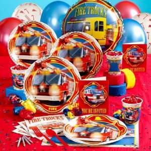  Fire Trucks Basic Party Pack for 8 Toys & Games
