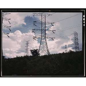  Photo Transmission line towers and high tension lines that 